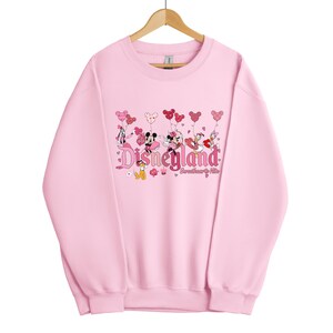 Disneyland Hearts Sweatshirt, Mickey And Friends Valentine Sweatshirt, Disneyland Valentines Sweater, Valentines Day Gift, Valentine Sweater