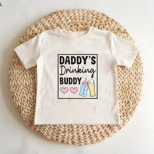 Dad&#39;s Drinking Buddy Shirt, Drinking Buddies Bodysuit, Father and Infant TShirts,Dad and Baby Matching Shirts, F Cute Father&#39;s Day Gift