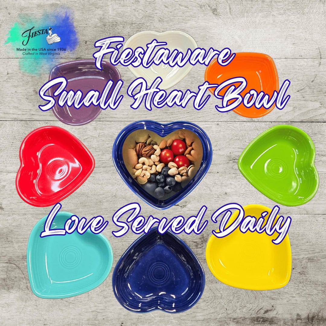 Fiestaware Heart Bowl-current Colors Item #747 - Etsy