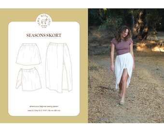 Patrón de costura en PDF para falda pantalón Seasons / Tallas incluidas / Apto para principiantes aventureros