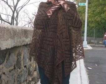 brown merino wrap (Elementals IV - Earth)