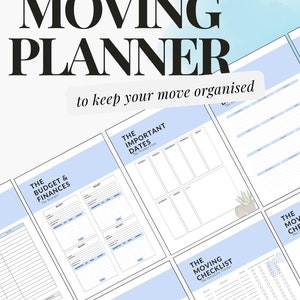 Moving Checklist, Moving Planner, Moving Binder, Moving List, Relocation Planner  printable, Declutter planner, PDF printable