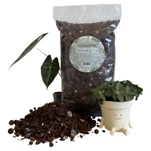 Mélange de rempotage sans sol pour plante d'intérieur de qualité supérieure pour plantes tropicales d'intérieur et aracées - Chunky, fort pouvoir drainant, sans tourbe et enrichi en silice - 7 L