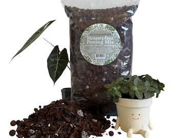 Premium Houseplant Soilless Potting Mix for Tropical Indoor Plants and Aroids - Chunky, High Drainage, Peat Free & Enriched with Silica - 7L