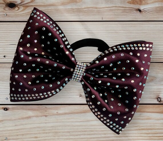 Maroon Rhinestone Bow Maroon Rhinestone Bow