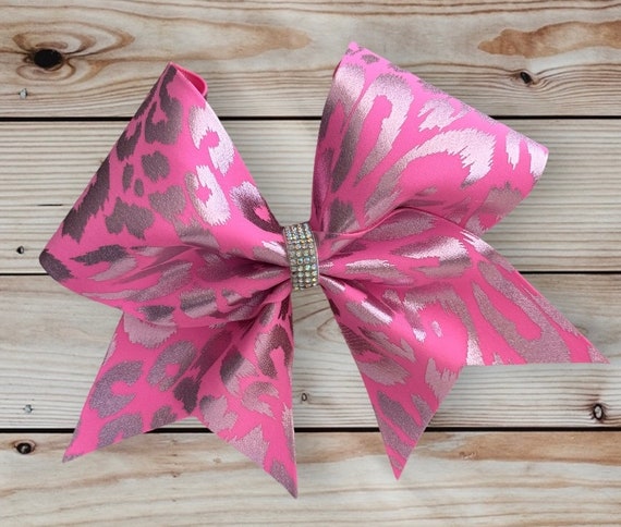 Pink Cheetah Rhinestone Bow Pink Cheetah Rhinestone Bow