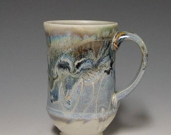 Handmade wheel thrown ceramic mug #1137