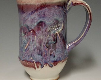 Handmade wheel thrown ceramic mug #1132