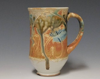 Handmade wheel thrown ceramic mug #1142