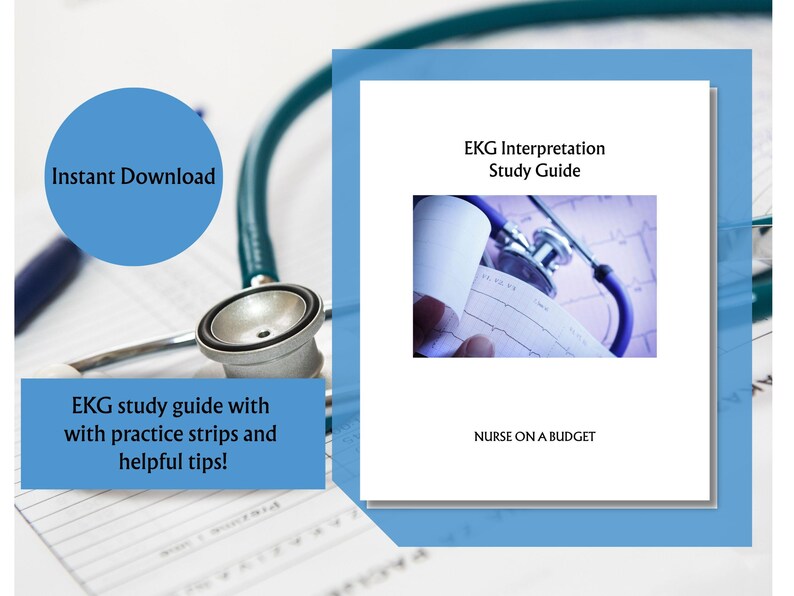EKG Interpretation Study Guide With Practice Strips - Etsy