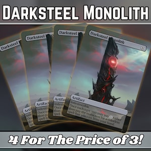 Darksteel Monolith - Proxy - Custom Fantasy Art Serie - Full-Art Custom Proxys - Großartiges Geschenk - Artefakt-Heftklammern für Ihre Lieblingsdecks!
