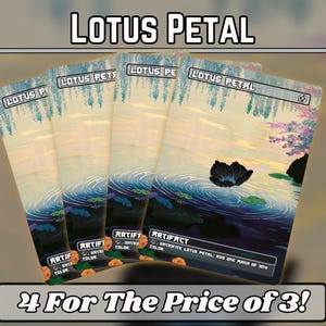 Pétale de lotus - procuration - série d'art rupestre japonais Mana - procurations magiques personnalisées uniques avec illustration complète - cartes de haute qualité pour vos decks préférés !