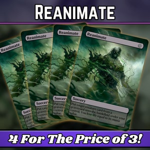 Reanimate - Proxy - Benutzerdefinierte Magic Fantasy Art Series - Benutzerdefinierte Vollkunst-Proxies - Perfektes Geschenk - Karten für Ihre Lieblingsdecks!