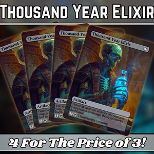 Tausendjähriges Elixier - Proxy - Benutzerdefinierte Magic Fantasy Art Series - Benutzerdefinierte Vollkunst-Proxies - Geschenk - Artefakt-Heftklammern für Ihre Lieblingsdecks!