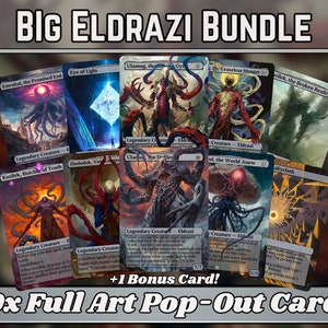 Grand lot eldrazi - commandants tribaux eldrazi - lot de 10 + 1 cartes ! - Des procurations Magic personnalisées entièrement illustrées - De superbes cartes pour tous vos decks !