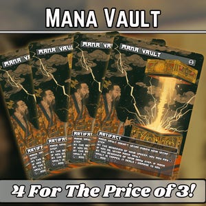 Coffre-fort de mana - procuration - série d'art rupestre de mana japonais - procurations magiques personnalisées uniques de l'illustration complète - cartes de haute qualité pour vos decks préférés !