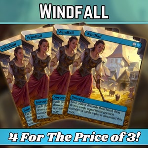 Windfall - Proxy - Série de artes mágicas e fantásticas personalizadas - Proxies personalizados com arte completa - Ótimo presente - Cartas para seus decks favoritos!
