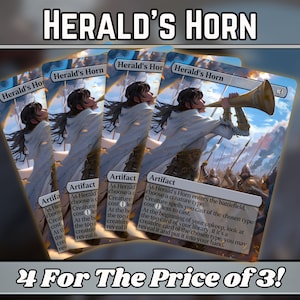 Herald's Horn - Proxy - Custom Magic Fantasy Art Serie - Full-Art Custom Proxies - Großartiges Geschenk - Artefakt-Heftklammern für Ihre Lieblingsdecks!