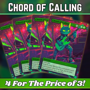Chord of Calling - Kitty Cat Proxy - Série de artes mágicas e fantásticas personalizadas - Proxies personalizados com arte completa - Ótimo presente - Cartas para seus decks favoritos!