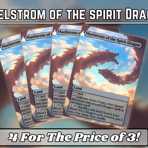 Maelström of the Spirit Dragon - proxy - série d'art magique fantastique personnalisée - excellent cadeau - objets de base pour vos decks préférés !