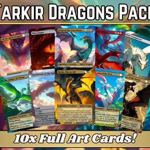 Paquete de Dragón de Tarkir - Tribal Dragonstorm - Conjunto de 10 cartas - Proxies personalizados con arte completo únicos - ¡Cartas hermosas para tu mazo favorito!
