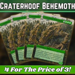 Craterhoof Behemoth - Proxy - Serie di illustrazioni fantasy magiche personalizzate - Proxy personalizzati con illustrazioni complete - Ottimo regalo - Carte per i tuoi mazzi preferiti!