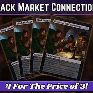 Black Market Connections - Proxy - Custom Magic Fantasy Art Series - Full-art custom proxy's - Perfect cadeau - Kaarten voor je favoriete kaartspellen!