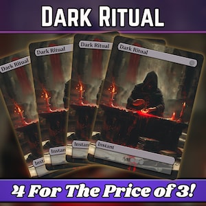 Dark Ritual - Proxy - Serie de arte mágico de fantasía personalizado - Proxies personalizados con arte completo - Regalo perfecto - ¡Cartas para tus mazos favoritos!