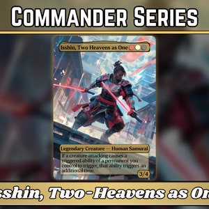 Isshin, les deux cieux ne font qu'un - procuration - série Commander classique - illustration complète de proxy magique personnalisé - des cartes de qualité pour vos decks préférés !