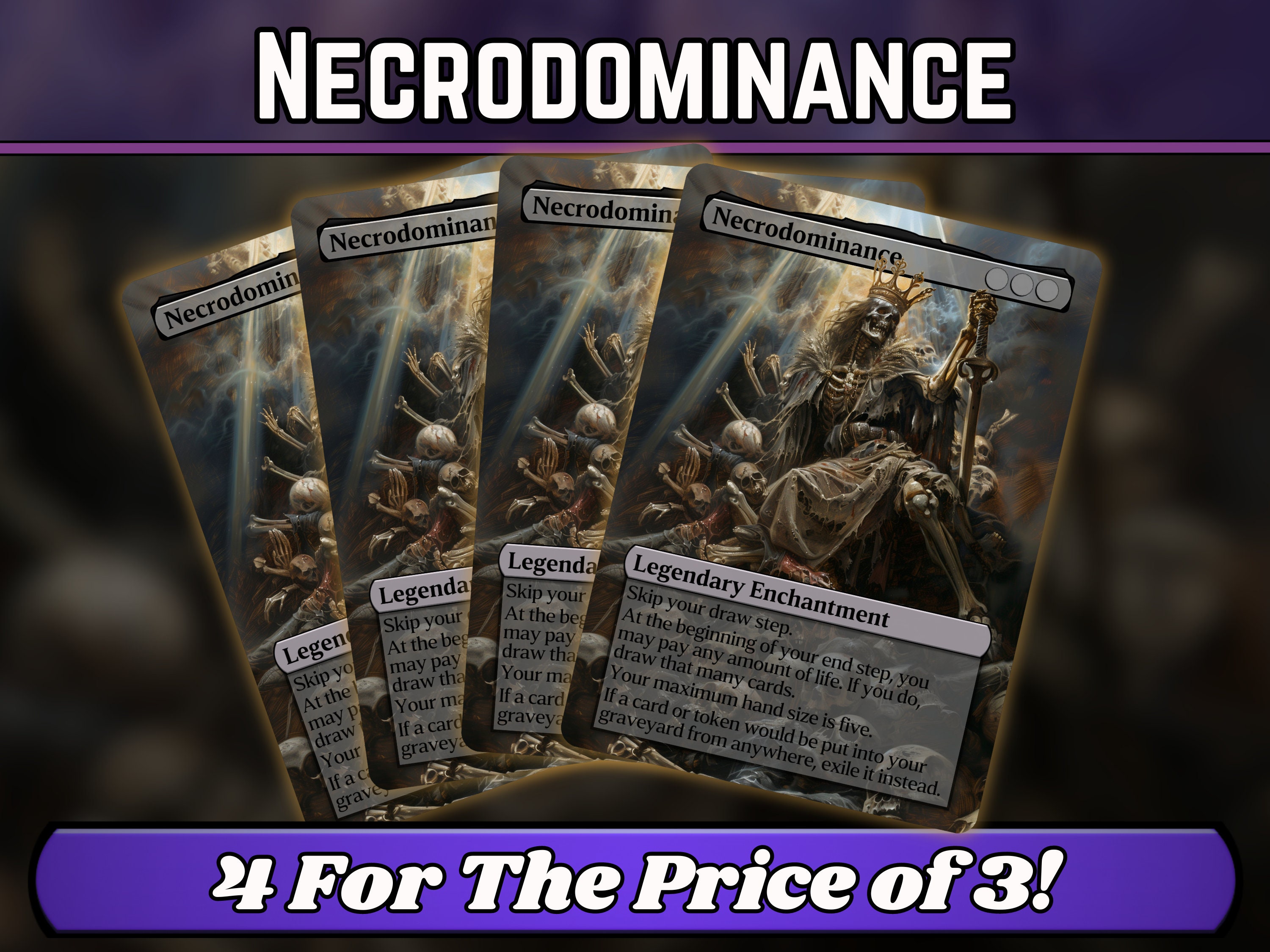 Necrodominance - Proxy - Custom Magic Fantasy Art Series Necrodominance - Proxy - Custom Magic Fantasy Art Series