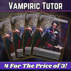 Tutor vampírico - Proxy - Serie de arte mágico y fantástico personalizado - Proxies personalizados con arte completo - Regalo perfecto - ¡Cartas para tus mazos favoritos!