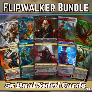 Paquete MH3 Flipwalker - Ajani Tamiyo Sorin Ral Grist Flipwalker -Todo de doble cara (+fichas incluidas) - ¡Proxies artísticos completos para tus mazos favoritos!