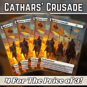 Croisade des cathares - procuration - série d'art magique fantastique personnalisée - procurations personnalisées entièrement illustrées - cartes de haute qualité pour vos decks préférés !
