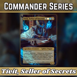 Tivit, vendeur de secrets - Mandataire - Série Commander classique - Représentations complètes - Cadeau parfait - Des cartes de haute qualité pour vos decks préférés !