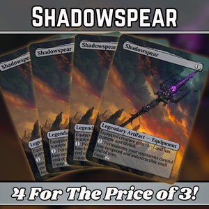 Shadowspear - procuration - série d'art magique fantastique personnalisée - procurations personnalisées entièrement illustrées - excellent cadeau - artefacts de base pour vos decks préférés !