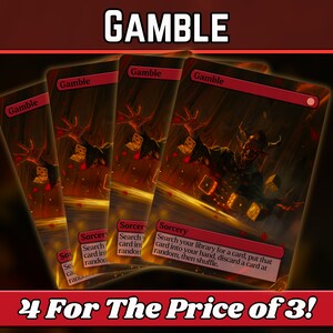 Gamble - Proxy - Série de artes mágicas e fantásticas personalizadas - Proxies personalizados com arte completa - Ótimo presente - Cartas para seus decks favoritos!