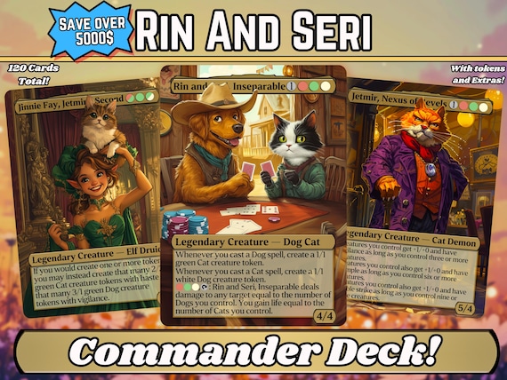 Rin and Seri Custom Commander Deck - Proxy - It's Raining Rin and Seri Custom Commander Deck - Proxy - It's Raining