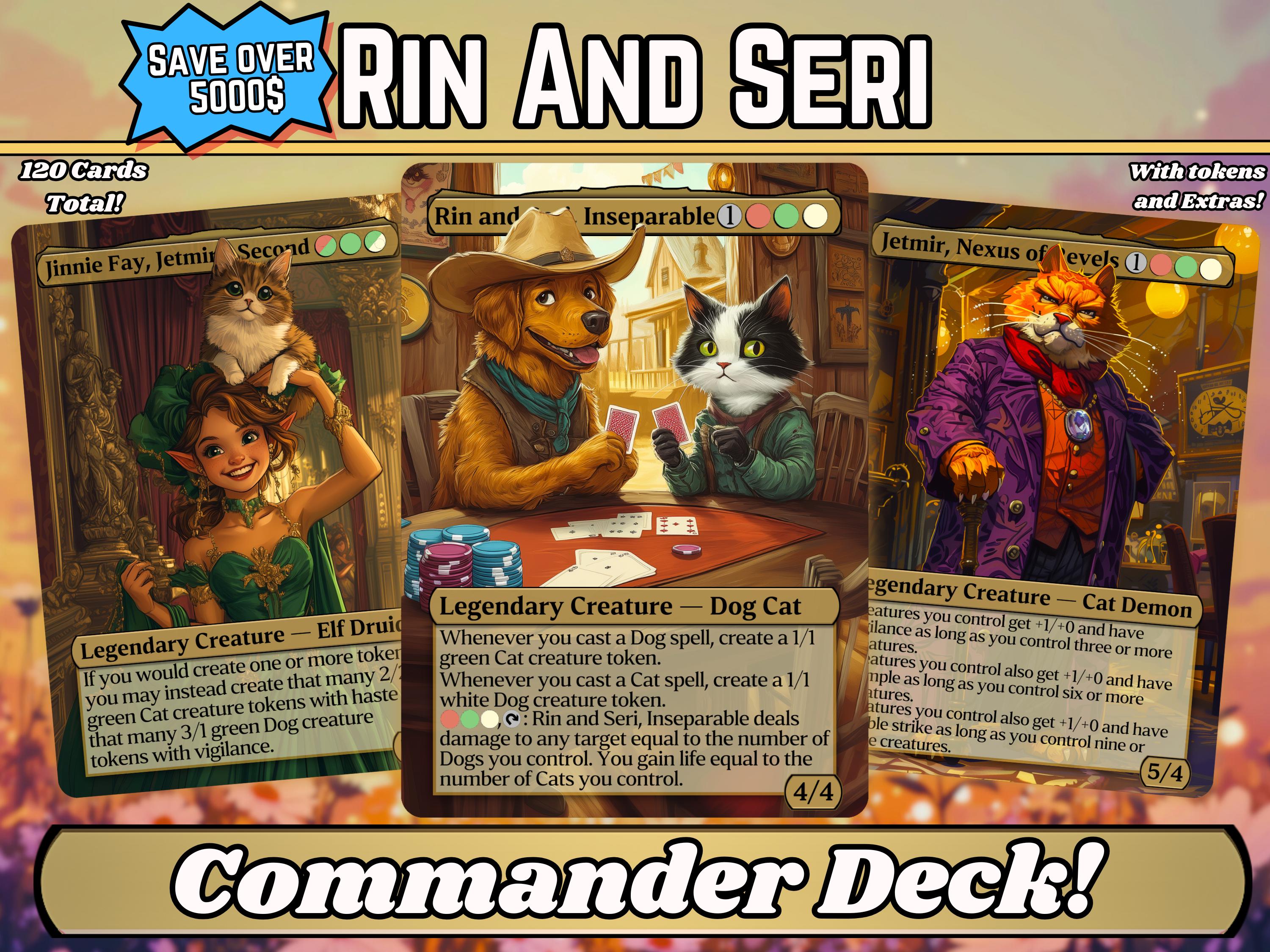 Rin and Seri Custom Commander Deck - Proxy - It's Raining Rin and Seri Custom Commander Deck - Proxy - It's Raining