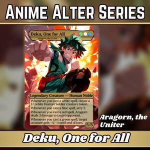 Deku, Jeden za Wszystkich // Aragorn, Zjednoczyciel - Proxy - Zmieniona seria anime - My Hero Academia - Wysokiej jakości karty do twoich ulubionych talii!