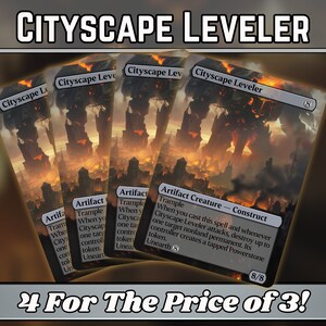 Stadtbild Leveler - Proxy - Custom Magic Fantasy Art Serie - Full-Art Custom Proxies - Großartiges Geschenk - Grundstein für Ihre Lieblingsdecks!