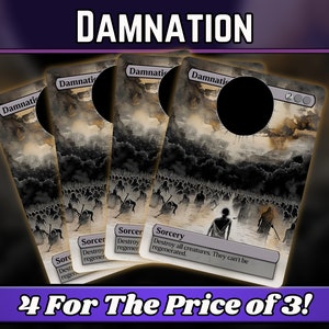 Damnation - procuration - série d'art magique fantastique personnalisée - procurations personnalisées intégrales - cadeau parfait - cartes pour vos decks préférés !