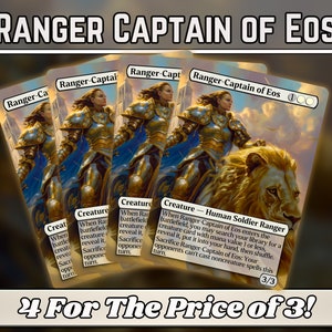 Ranger-capitaine d'Eos - procuration - série d'art magique fantastique personnalisée - procurations personnalisées entièrement illustrées - cartes de haute qualité pour vos decks préférés !