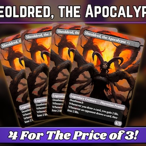 Sheoldred, el Apocalipsis - Proxy - Serie de arte mágico de fantasía personalizado - Proxies personalizados con arte completo - ¡Un elemento básico de Commander para tus mazos favoritos!