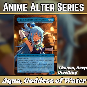 Aqua, die Göttin des Wassers // Thassa, die Tiefen der Erde - Proxy - Anime Altered Series - Qualitätskarten für eure Lieblingsdecks!