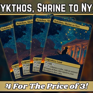 Nykthos, Santuario de Nyx - Proxy de Gatito - Serie de Arte de Fantasía Mágica Personalizada - Proxies personalizados con arte completo - Gran Regalo