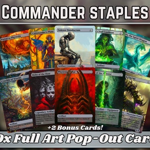 Artifact Classic Commander Staples-bundel: set van 20 + 2 kleurloze nietjes! - Full-art aangepaste proxykaarten voor je favoriete kaartspellen!