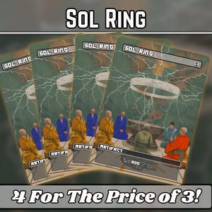 Bague solaire - procuration - série d'art rupestre japonais Mana - procurations magiques personnalisées uniques avec illustration complète - cartes de haute qualité pour vos decks préférés !
