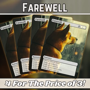 Auf Wiedersehen - Hündchen Proxy - Custom Magic Fantasy Art Serie - Full-art Custom Proxys - Hochwertige Karten für Ihre Lieblings-Decks!
