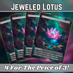Jeweled Lotus - Proxy - Serie de arte de fantasía personalizado - Proxies personalizados con arte completo - Gran regalo - ¡Artefactos básicos para tus mazos favoritos!