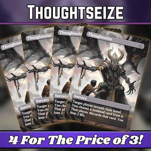 Thoughtseize - Proxy - Série de artes mágicas e fantásticas personalizadas - Proxies personalizados com arte completa - Presente perfeito - Cartas para seus decks favoritos!